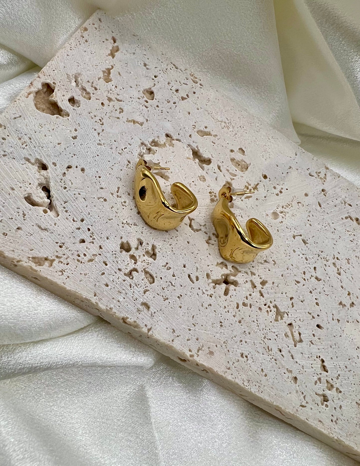 Sculpted Wave Earrings