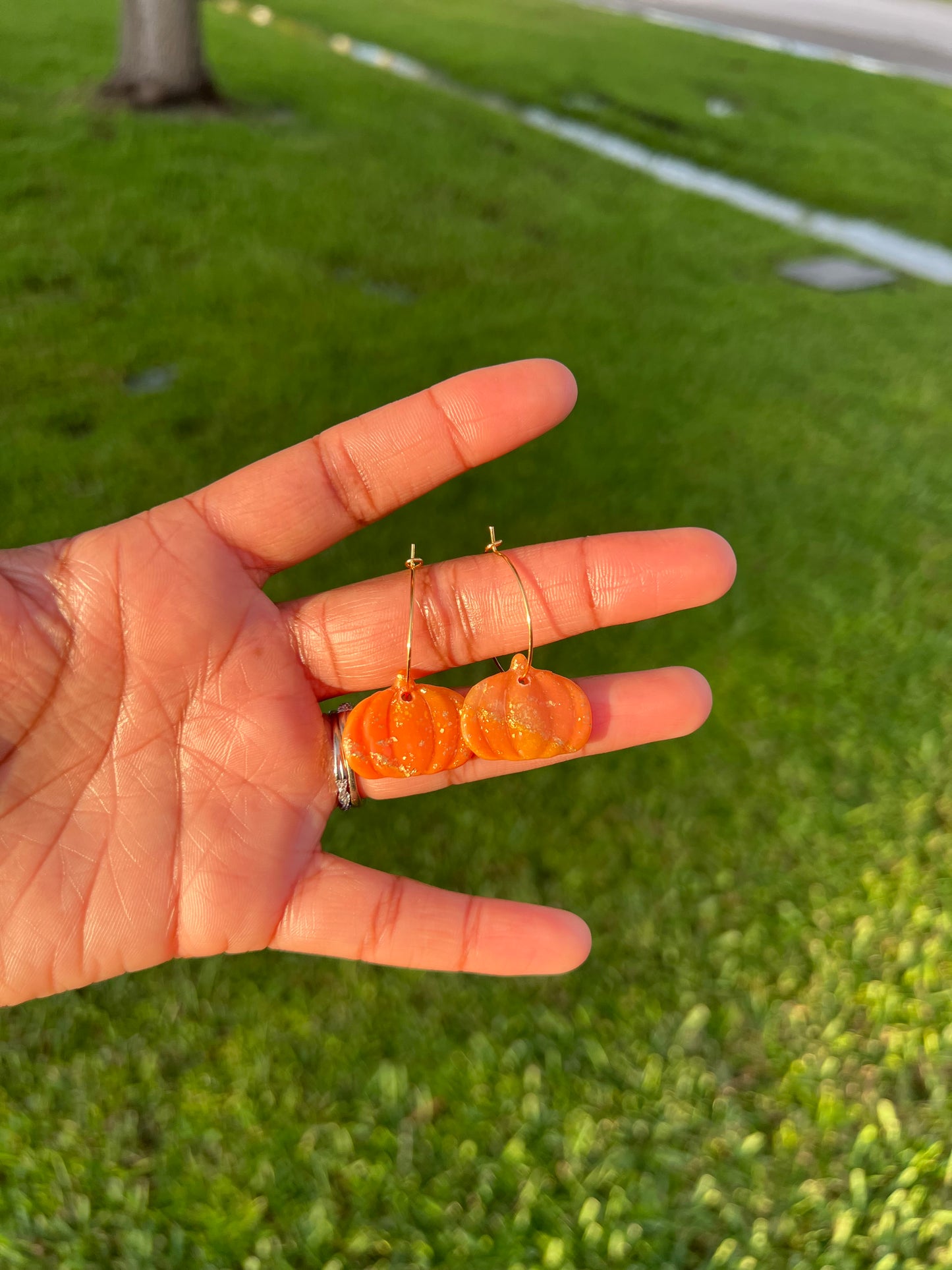 Golden Pumpkin Patch Earrings