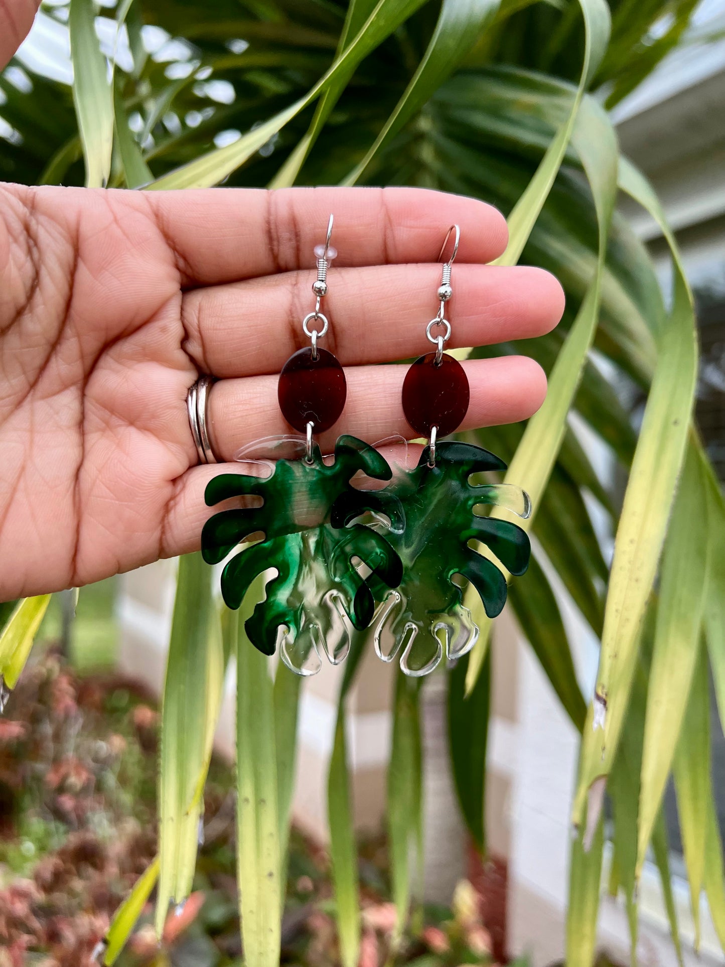 Monstera Paradise Earrings
