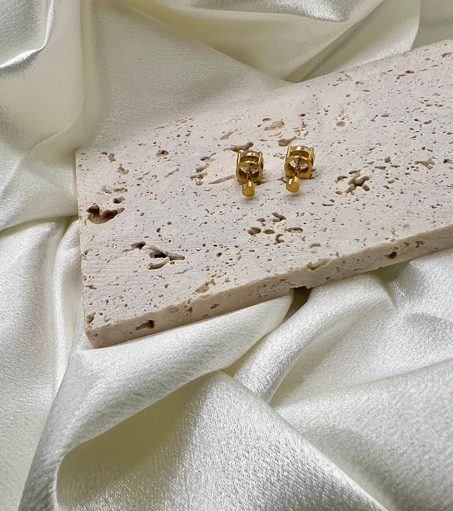Classic Golden Stud Earrings