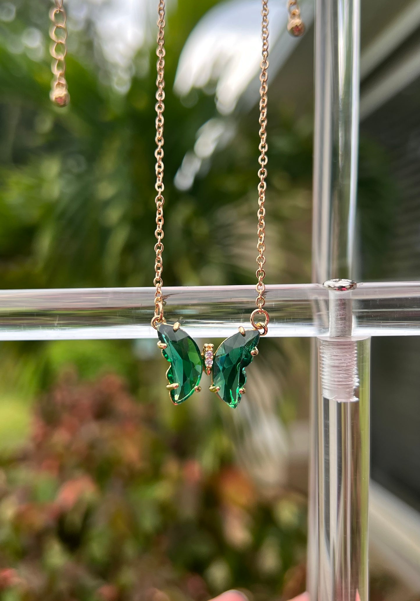 Gemstone Butterfly Necklace