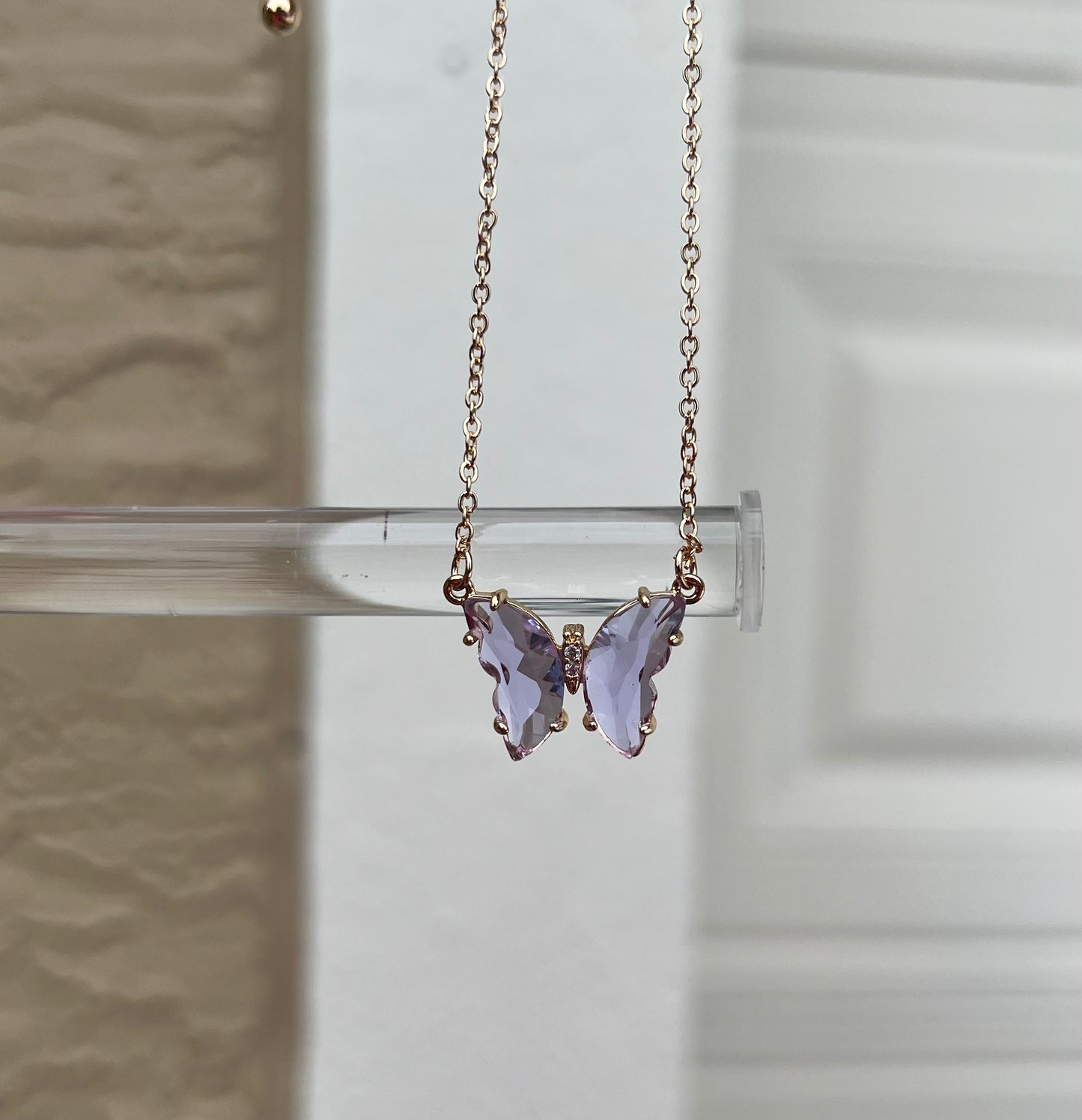 Gemstone Butterfly Necklace