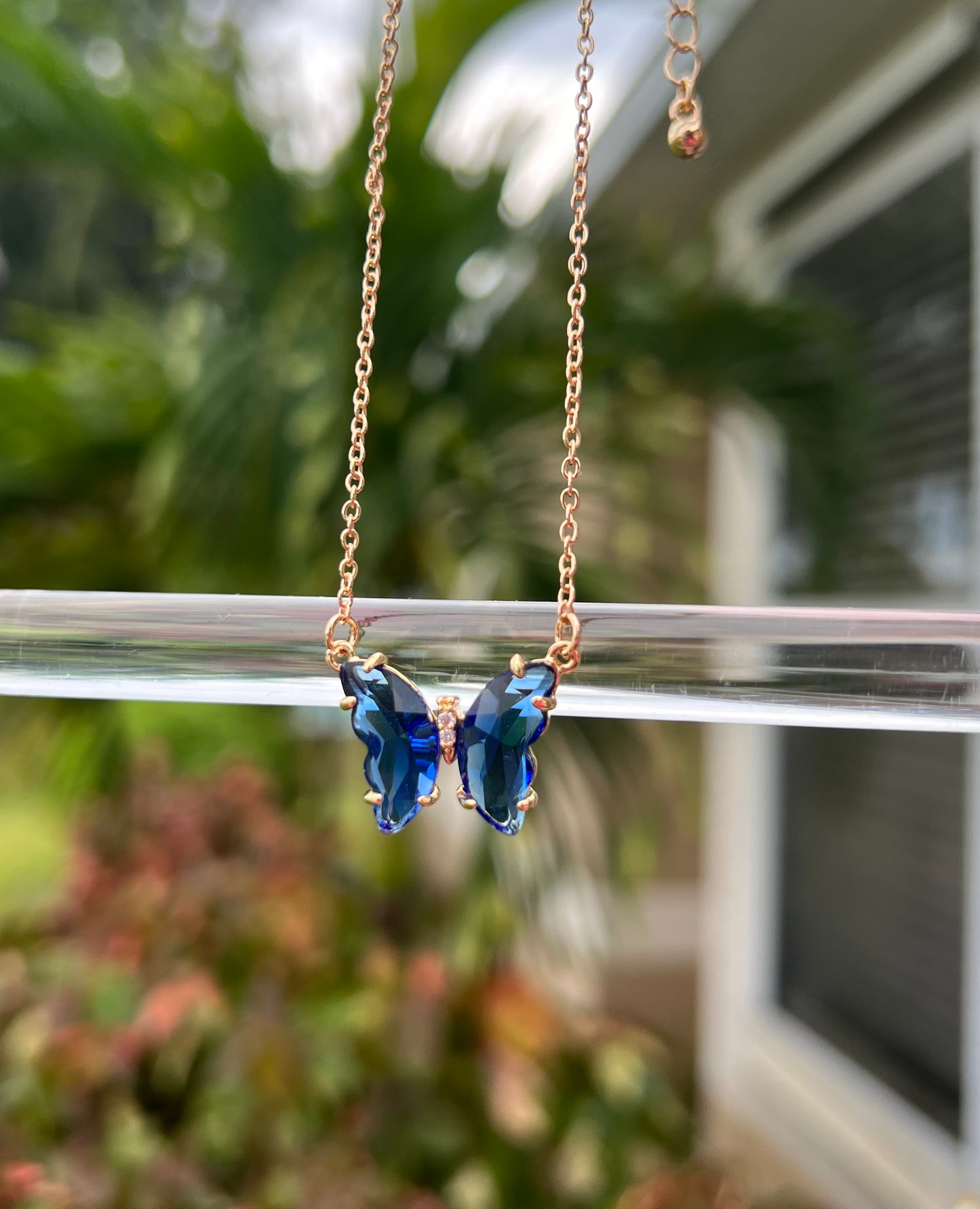 Gemstone Butterfly Necklace