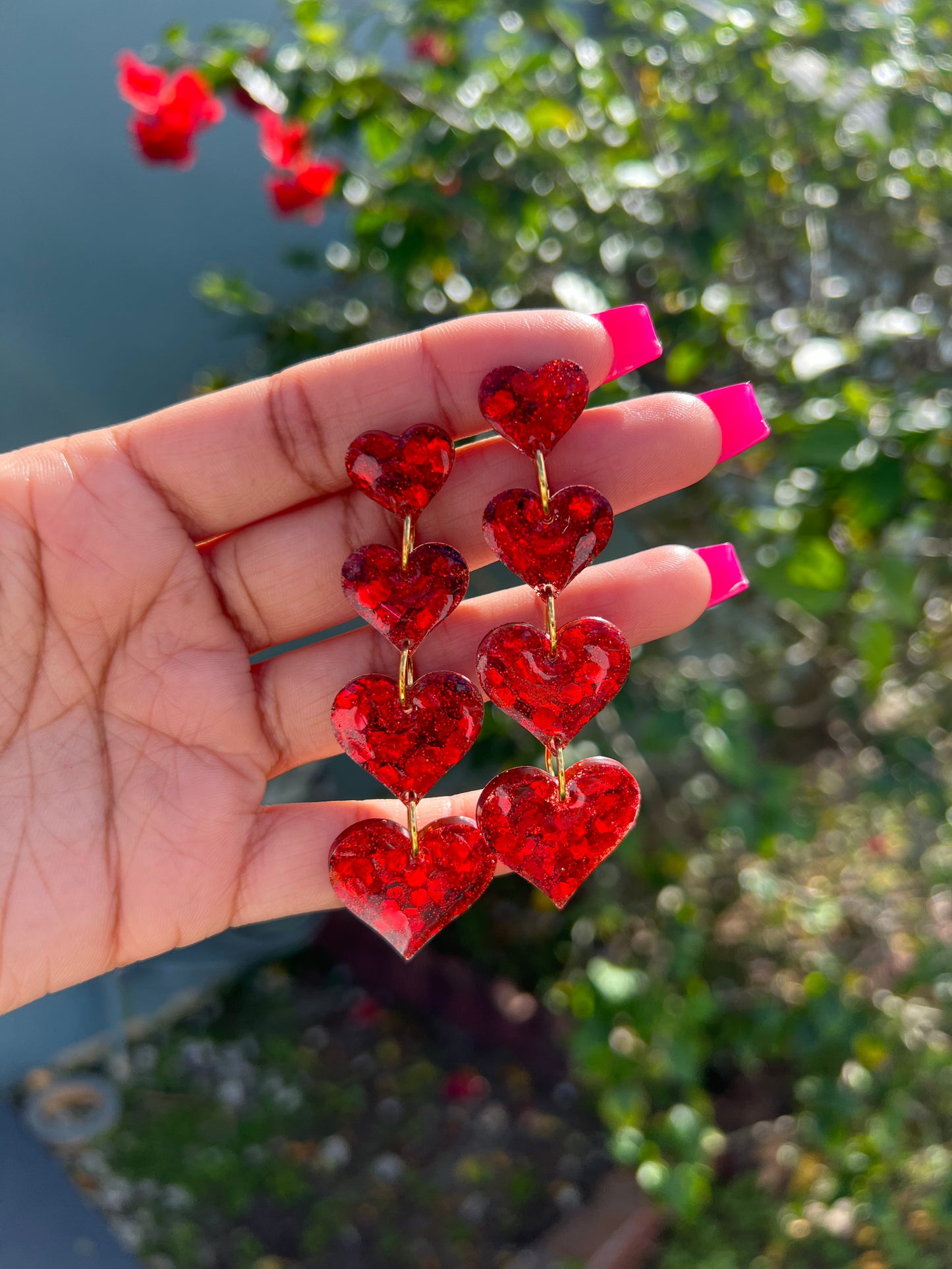 Heart Dangle Earrings