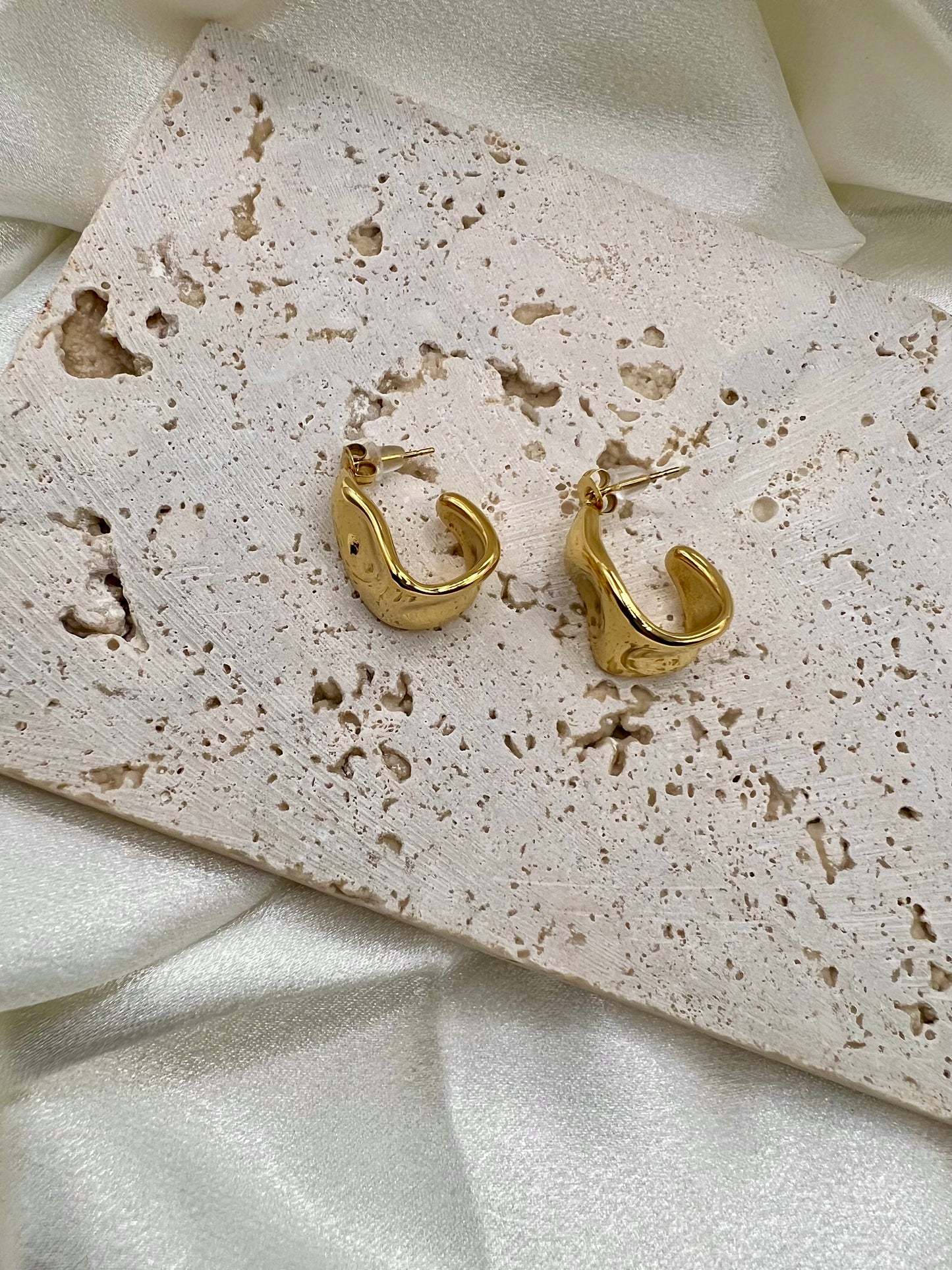 Sculpted Wave Earrings