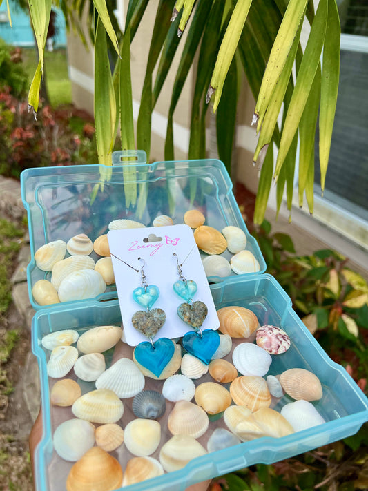 Oceanside Hearts Earrings