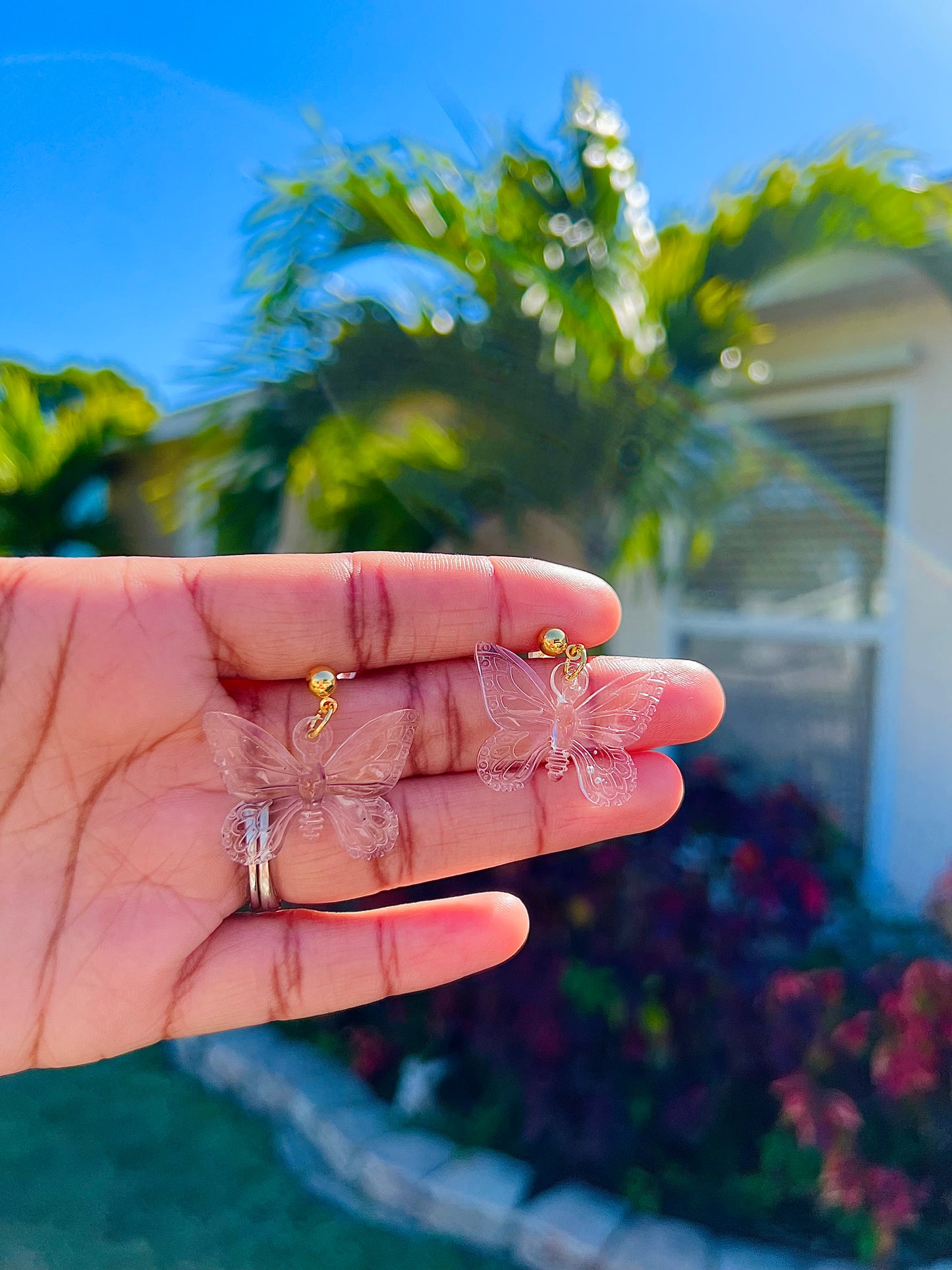 Transparent Butterfly Earrings