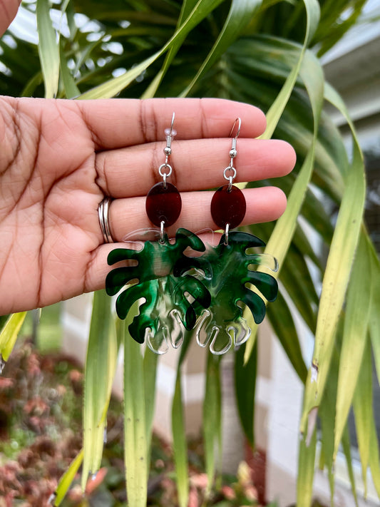Monstera Paradise Earrings