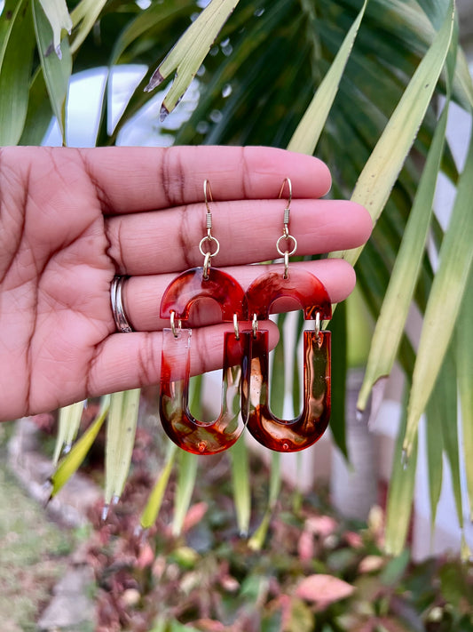 Autumn Whispers Resin Earrings