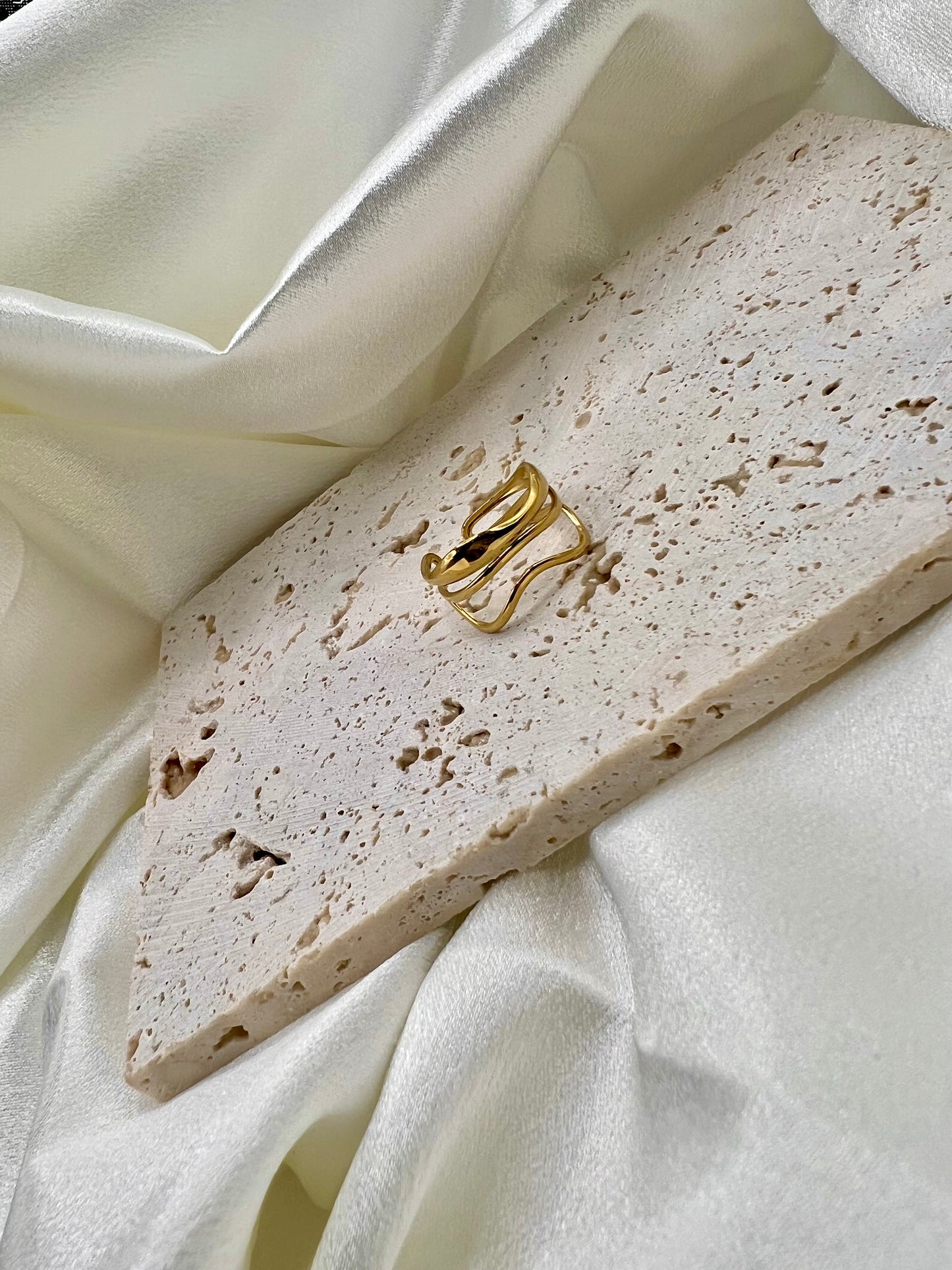 Golden Wave Ring