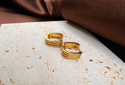 Striped Hoop Earrings