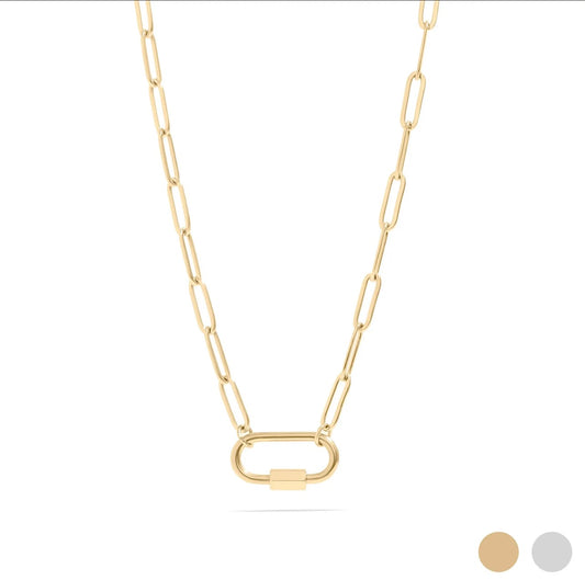 Paperclip Carabiner Necklace