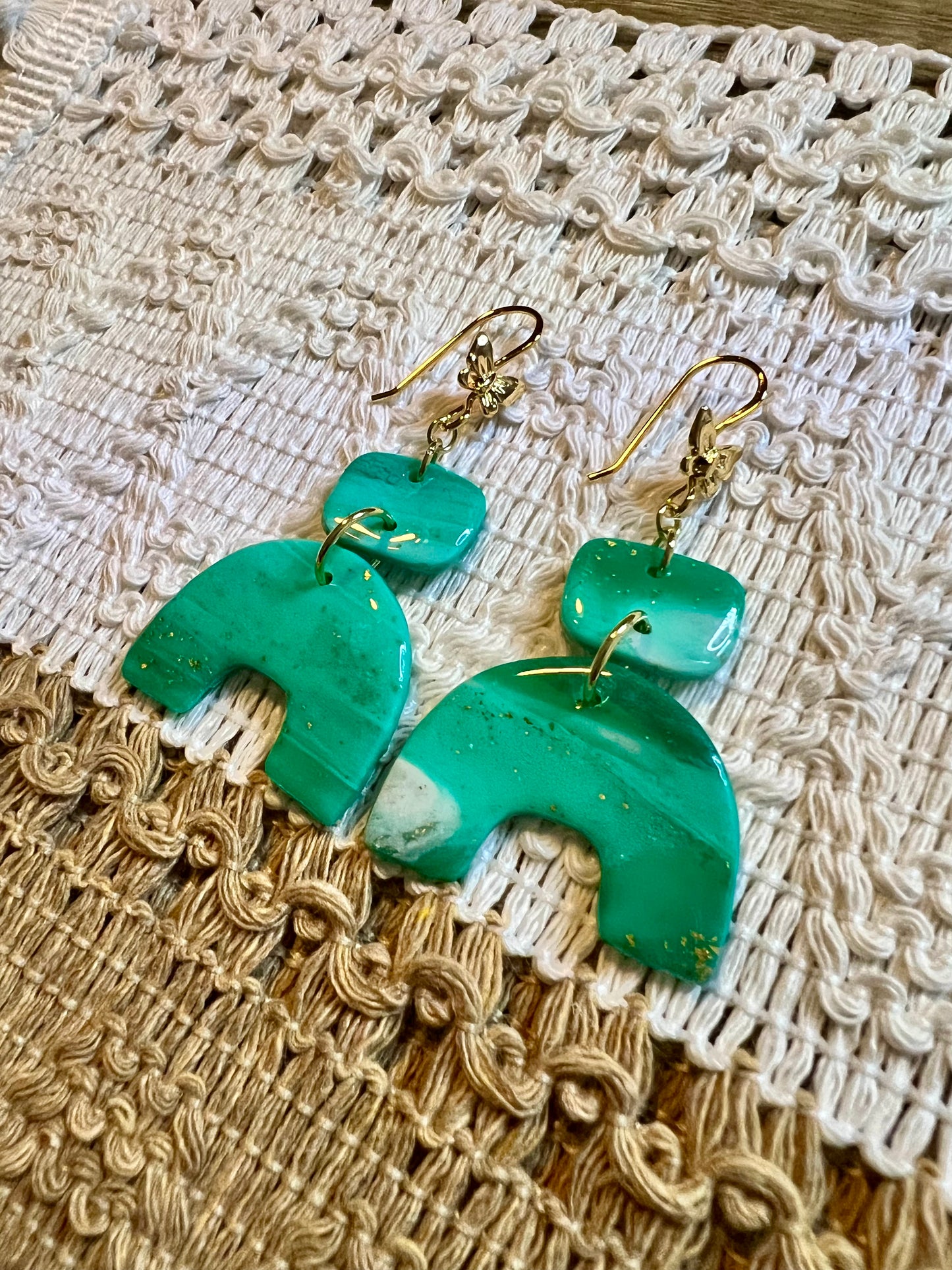 Jade Arch Polymer Clay Earrings