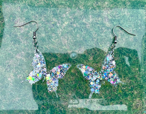 Glistening Butterfly Resin Earrings