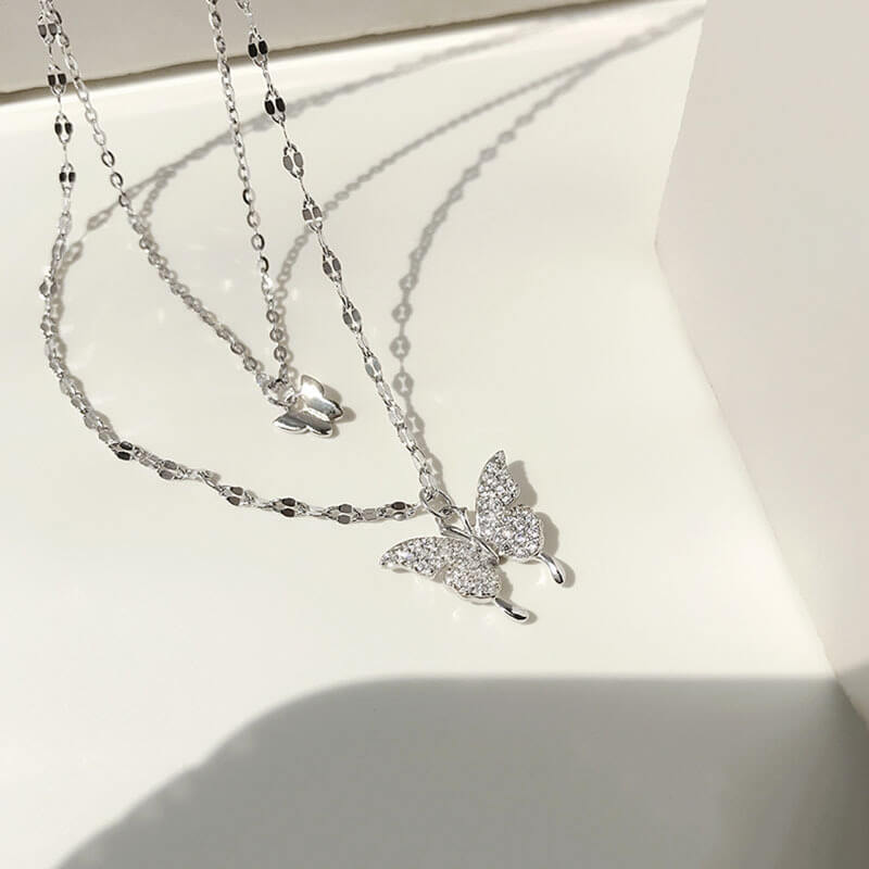 Silver Butterfly Necklace