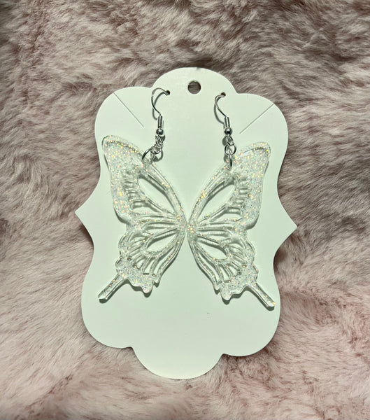 Flying Free Butterfly Resin Earrings